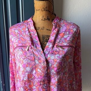 MICHAEL Michael Kors Pink and Purple Floral Blouse